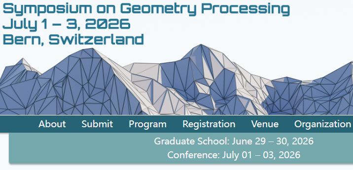 CCF-B征稿！Symposium on Geometry Processing 2026